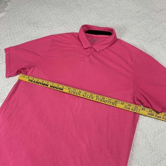 Nike Golf Polo Shirt Mens L Pink Short Sleeve Tour Performance Casual Stretch - Picture 8 of 8
